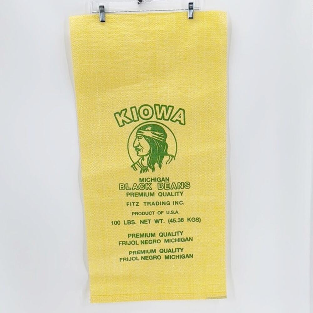 KIOWA Michigan Black Bean bale bags home decor remind me of migrant worker days